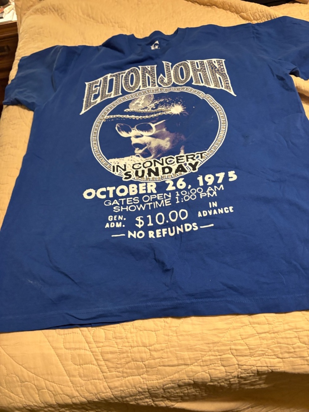 Elton John Short Sleeve Graphic Tee - Blue